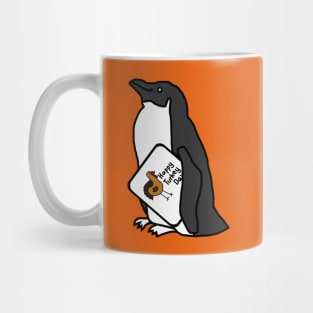 Cute Penguin with Thanksgiving Turkey Greetings Mug